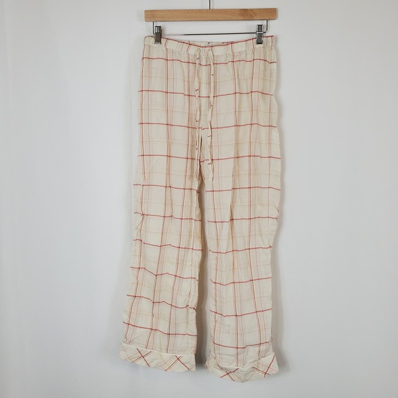 Madewell Other - Madewell White Plaid Cotton Pull-On Pajama Pants Women's Small
